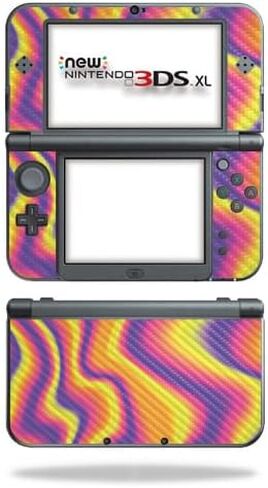 Glossy Glitter Gaming Skin Compatible with Nintendo New 3DS XL (2015) - Papercraft Magenta - Premium 3M Vinyl Protective Wrap Decal Cover - Easy to Apply | Crafted in The USA by MightySkins in Kuwait