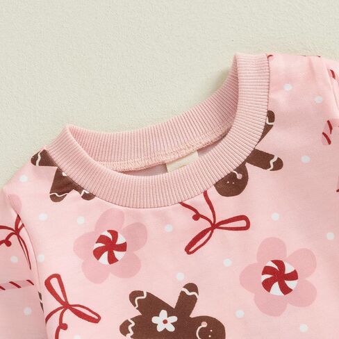 Toddler Baby Girl Valentines Day Outfit Heart Crewneck Sweatshirt Long Sleeve Shirt Pants Infant Spring Clothes in Saudi Arabia