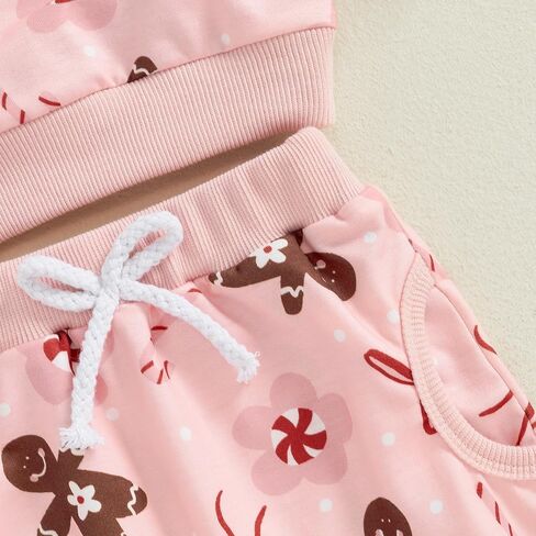 Toddler Baby Girl Valentines Day Outfit Heart Crewneck Sweatshirt Long Sleeve Shirt Pants Infant Spring Clothes in Saudi Arabia