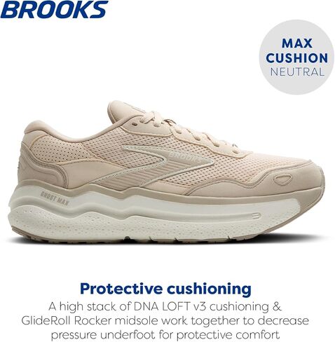 حذاء رياضي نسائي من Brooks Ghost Max من الجلد السويدي in Saudi Arabia