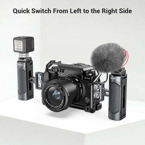 SmallRig Mini Camera Side Handle with NATO and 1/4"-20 Screws Installation Options, for Left and Right Hand, with 1/4"-20 Threaded Holes, Wrist Strap Holes, Cold Shoe, Up and Down Adjustable in Saudi Arabia