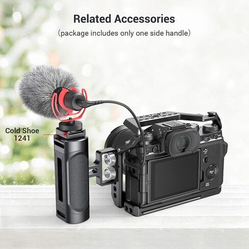 SmallRig Mini Camera Side Handle with NATO and 1/4"-20 Screws Installation Options, for Left and Right Hand, with 1/4"-20 Threaded Holes, Wrist Strap Holes, Cold Shoe, Up and Down Adjustable in Saudi Arabia