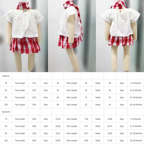 3PCS Baby Girl Summer Outfits Cold Shoulder Lace Crops Top + Plaid Skirts Bloomer Shorts + Headband Sets in Saudi Arabia