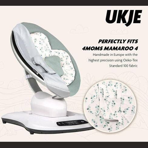 UKJE Newborn Rocker Cover & Baby Swing Insert - Compatible with 4moms mamaRoo - Infant Insert Liner for mamaRoo - Swing Accessories Seat Fabric - Jade Eucalyptus in Saudi Arabia