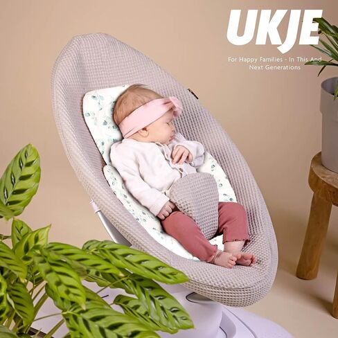 UKJE Newborn Rocker Cover & Baby Swing Insert - Compatible with 4moms mamaRoo - Infant Insert Liner for mamaRoo - Swing Accessories Seat Fabric - Jade Eucalyptus in Saudi Arabia
