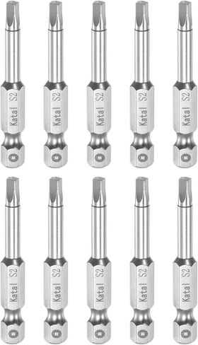 HARFINGTON 10pcs S2 Square Screwdriver Bit 1/4" Hex Shank 2" Length Magnetic Screw Driver Power Tool in Kuwait