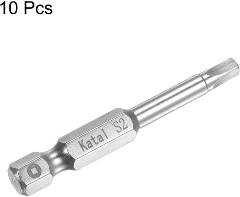 HARFINGTON 10pcs S2 Square Screwdriver Bit 1/4" Hex Shank 2" Length Magnetic Screw Driver Power Tool in Kuwait