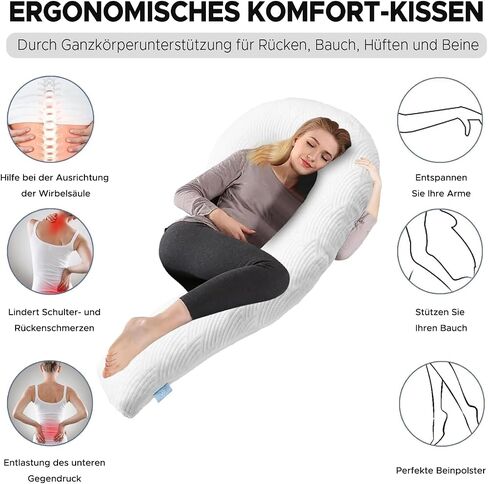 Pregnancy Pillows for Sleeping, E Shaped Maternity Pillow for Pregnant Women with Adjustable Wedge Pillow, 48 Inch Full Body Memory Foam Pillow for Side Sleeping with Washable Cover, Pink Velvet in Saudi Arabia