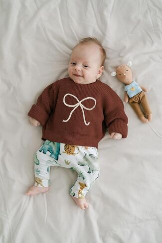 MAYUMMPY خريف شتاء طفلة ملابس مكتنزة سترة طويلة الأكمام Crewneck متماسكة البلوز البلوزات الرضع البلوز in Kuwait