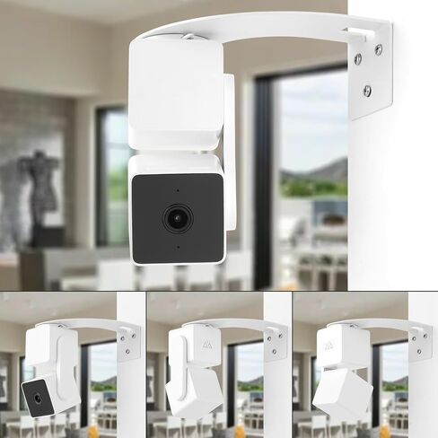 Uogw 2Pack Corner Camera Mount for Wyze Cam V4/Wyze Cam Pan V3,Maximum Coverage of 270° on Both Sides of The House,Reducing Blind Spots,Extended Corner Wall Mount Bracket for Wyze Cam in Saudi Arabia