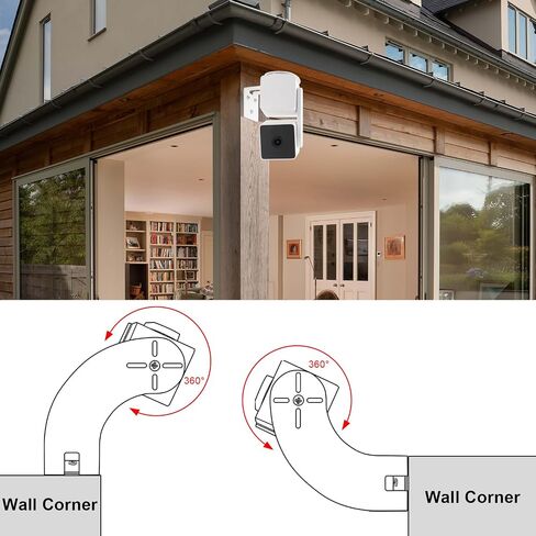 Uogw 2Pack Corner Camera Mount for Wyze Cam V4/Wyze Cam Pan V3,Maximum Coverage of 270° on Both Sides of The House,Reducing Blind Spots,Extended Corner Wall Mount Bracket for Wyze Cam in Saudi Arabia