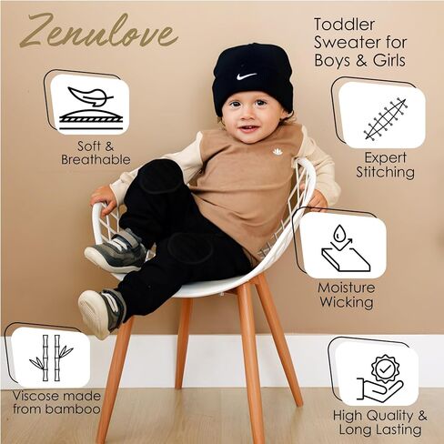Toddler Sweater Baby Boy Sweater Baby Girl Sweater Unisex Baby Knit Sweater Pullover Terry Crewneck in Kuwait