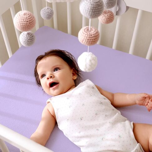 2 Pcs Flannel Fitted Crib Sheet 28" x 52" Fleece Crib Sheets Soft Crib Sheets Warm Mattresses Boys and Girls Newborn and Infant (Gray，Cream White) in Saudi Arabia