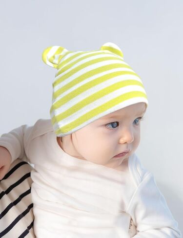 Cotton Newborn Hats for Unisex, Bear Ears Baby Girl Boy Beanie Hat for Newborn, Infant, Toddler Cap in Kuwait