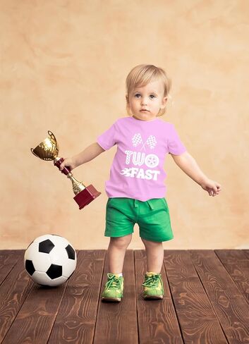 CBTwear Two Fast Toddler Shirt - Fun and Trendy 2nd Birthday Racing-Themed Tee for Kids' Celebrations in Saudi Arabia
