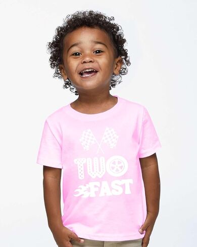 CBTwear Two Fast Toddler Shirt - Fun and Trendy 2nd Birthday Racing-Themed Tee for Kids' Celebrations in Saudi Arabia
