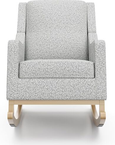 Storkcraft Pasadena Nursery Rocker (Ivory Basketweave with Driftwood) - Upholstered, Rocking Chair for Nursery, Gentle Rocking Motion, Solid Wood Base, Perfect for Any Nursery Decor in Kuwait