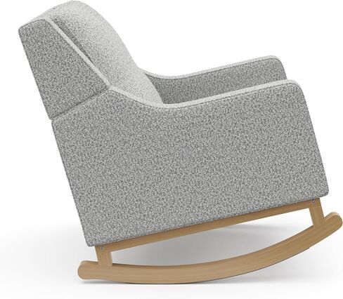 Storkcraft Pasadena Nursery Rocker (Ivory Basketweave with Driftwood) - Upholstered, Rocking Chair for Nursery, Gentle Rocking Motion, Solid Wood Base, Perfect for Any Nursery Decor in Kuwait