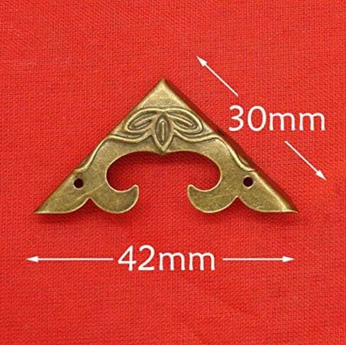 20 قطعة من واقيات الزوايا البرونزية، واقيات السلامة العتيقة، أغطية معدنية مزخرفة، دعامة الزاوية اليمنى لعلبة المجوهرات، صندوق خشبي، حافة أثاث طاولة الصدر (طول الجانب: 1-1/4 بوصة) in Kuwait