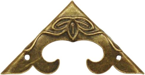 20 قطعة من واقيات الزوايا البرونزية، واقيات السلامة العتيقة، أغطية معدنية مزخرفة، دعامة الزاوية اليمنى لعلبة المجوهرات، صندوق خشبي، حافة أثاث طاولة الصدر (طول الجانب: 1-1/4 بوصة) in Kuwait