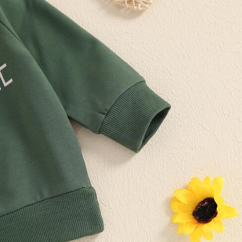 Lamuusaa Toddler Baby Boy Clothes Long Sleeve Crewneck Sweatshirt ''Campfire Crew'' Oversized Pullover Shirts Fall Clothes in Saudi Arabia