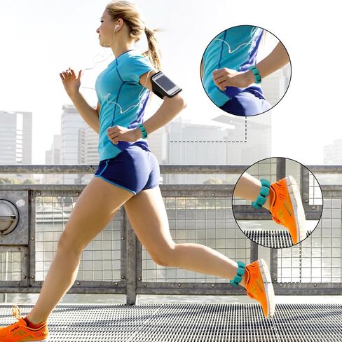 Wrist Ankle Weights for Women - Set of 2 (0.33lb Each) Wearable Silicone Workout Weighted Bracelets, Waterproof Strength Training Weight Bangles for Walking Running Yoga Pilates Aerobics in Saudi Arabia