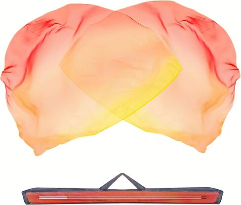 Baisdan 54"x54" Worship Flags for Dance Church, Praise Dance Flag, Praise Flags with Flexible Rods & Storage Bag, Set of 2, White-Pink-Purple in Saudi Arabia
