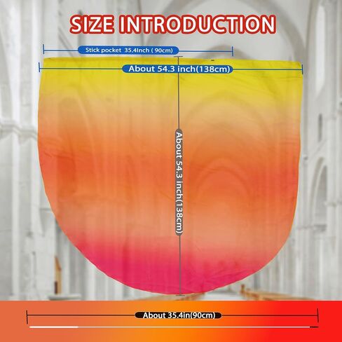 Baisdan 54"x54" Worship Flags for Dance Church, Praise Dance Flag, Praise Flags with Flexible Rods & Storage Bag, Set of 2, White-Pink-Purple in Saudi Arabia