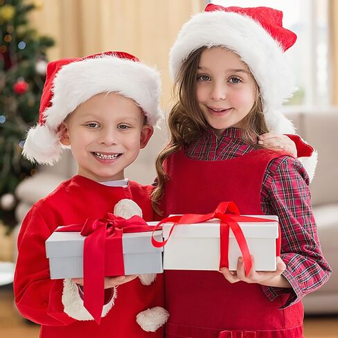 BleSky Christmas Santa Hat for Kids Baby Xmas Holiday Hat Unisex Velvet Classic Santa Claus Hat for New Year Festive in Kuwait