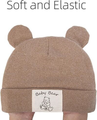 قبعة صغيرة للأطفال الصغار من كيدوتشيز، قبعة صغيرة للأطفال الرضع وأذنين الدب، قبعات دافئة للخريف والشتاء in Kuwait