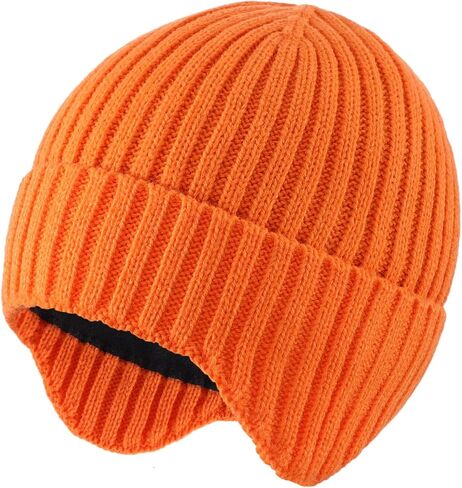 Home Prefer Baby Winter Hats for Boys Girls Kids Toddler Beanie with Earflaps Fleece Lined Knitted Beanie for Cold Weather in Kuwait