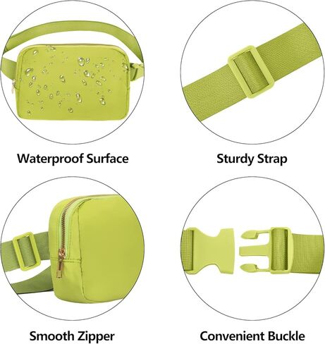 VOROLO Clear Fanny Pack Crossbody Bag For Women And Men Belt Bag Gift For Women Bum Bag with Adjustable Strap for Sports Clear Yellow in Kuwait