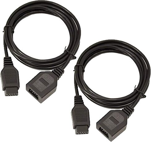 SN-RIGGOR 2-Pack 1.8m 9 Pin Extension Cord Cable for Sega Genesis MD Mega Drive Controlle Extension Sega Genesis 2/3 Controller in Saudi Arabia