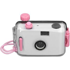 35mm Film Camera, Reusable Retro Film Camera with Waterproof Case, Kids Point and Shoot Camera, 1/100s Shutter Speed, F /9 28MM Lens, Lightweight, for Snorkeling Swimming (Black