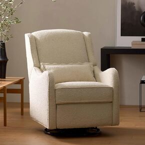 Namesake Devon Recliner and Swivel Glider in Performance Truffle Eco-Basketweave, GREENGUARD Gold and CertiPUR-US® Certified