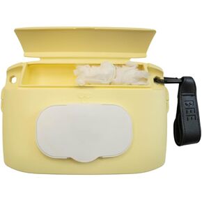 BEEKEEPR Baby Wipe Dispenser-Portable Wipe Holder, Convenient Travel Wipes Case-Great On The Go! Holds Up To 60 Wipes, Includes Temporary Trash Compartment, Dishwasher Safe, Keep in Car, Diaper Bag