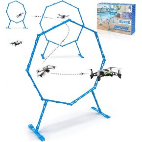 Drone Obstacle Course, Includes 3 Pack Easy to Build Obstacle Hoop, FPV Racing Drone Loop Gate, Suitable Competition RC FPV Racing of Drones or Model Aircraft Games for Age 6-12 Kids or Adults