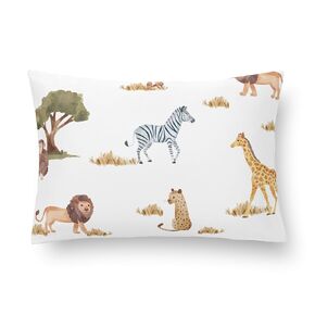 Sweet Jojo Designs Jungle Animals Boy Girl Unisex/Gender Neutral Mini Pillow with Pillowcase Toddler Neck Airplane Travel Essentials Small 12 x 8 in Must Haves Tiny Sleeping Pets Kid Bed Safari Animal