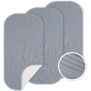 Baby Waterproof Changing Pad Liners (3 Pack) - Washable Reusable Changing Table Cover Liners Double, Portable Diaper Pads, Grey