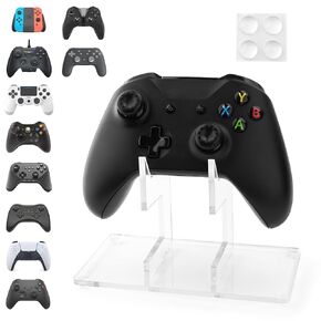2-Tier Universal Controller Holder for Xbox Series X, Xbox, 360, Ps5, Ps4, Switch,Nintendo,Steam Controller, Desktop Computer Game Controller,Transparent Controller Display Stand