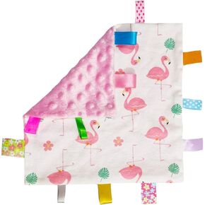 Pink Baby Taggies Blanket for Girl - Cute Taggy Blanket Soft Plush Security Comforter Taggies Blanket Shower Surprise for Baby Girl