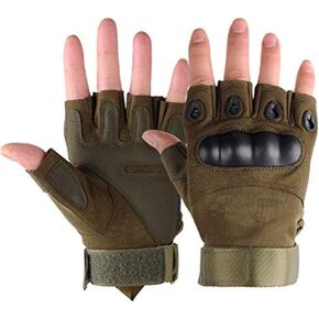 Boundless Performance Fingerless Knuckle Tactical Gloves - for Motorcycling, Hiking, Tactical Shooting, Hunting and Other Adventure