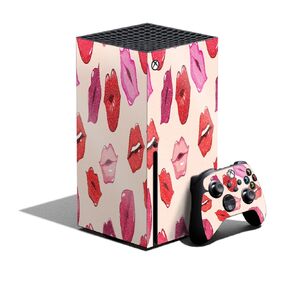 Glossy Glitter Gaming Skin Compatible with Xbox Series X Bundle - Pink Pineapple - Premium 3M Vinyl Protective Wrap Decal Cover - Easy to Apply | Crafted in The USA by MightySkins
