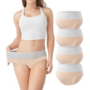 DAVID ARCHY Women's Underwear High Waisted-Breathable Briefs Panties Rayon Made from Bamboo, Soft & Seamless,4 Pack in Saudi Arabia