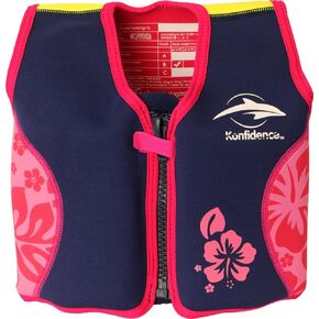 Konfidence The Original Jacket - Children and Youth Swim Jacket (Child Medium, Red/Yellow)