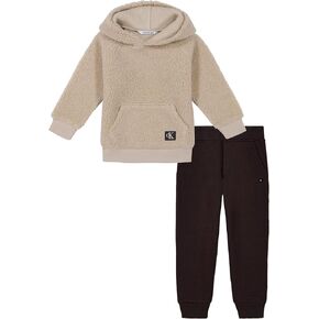Calvin Klein baby-boys 2pc Berber Hoodie Pant Set