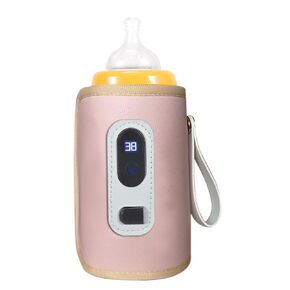 USB Baby Bottle Warmer with LCD Screen, Heating,Temperature, Portable Milk Bottle Heater for Travel, Car, Plane ()