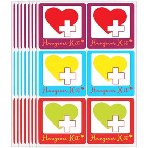 Hangover Kit Stickers,1.5 Inch Wedding Stickers,240 Pcs Bachelorette Party Theme Stickers