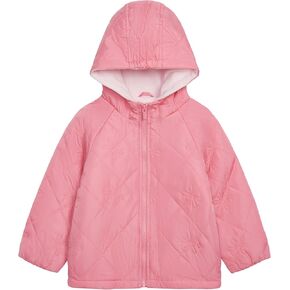 Carter's Girls' Daisy Diamond Quilted Midweight Jacket with Fleece Lining