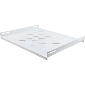NavePoint 1U Rack Shelf for Server Rack Network Cabinets – Cabinet Rack Mount Shelf 270mm (10") Deep, White, Pre-Assembled – Compatible with 19 Inch Standard Equipment